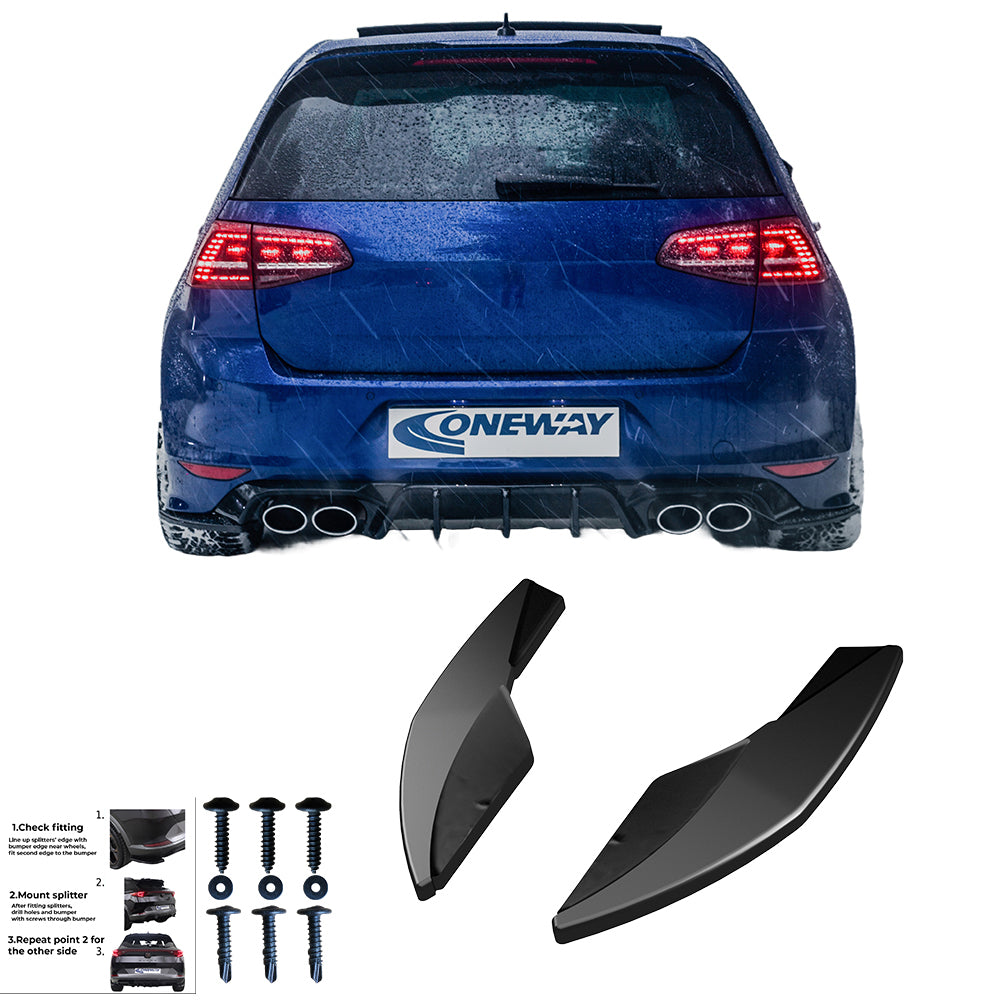 VW VOLKSWAGEN Golf MK 7 R 2013-2016 ile uyumlu Arka Bıçak v2