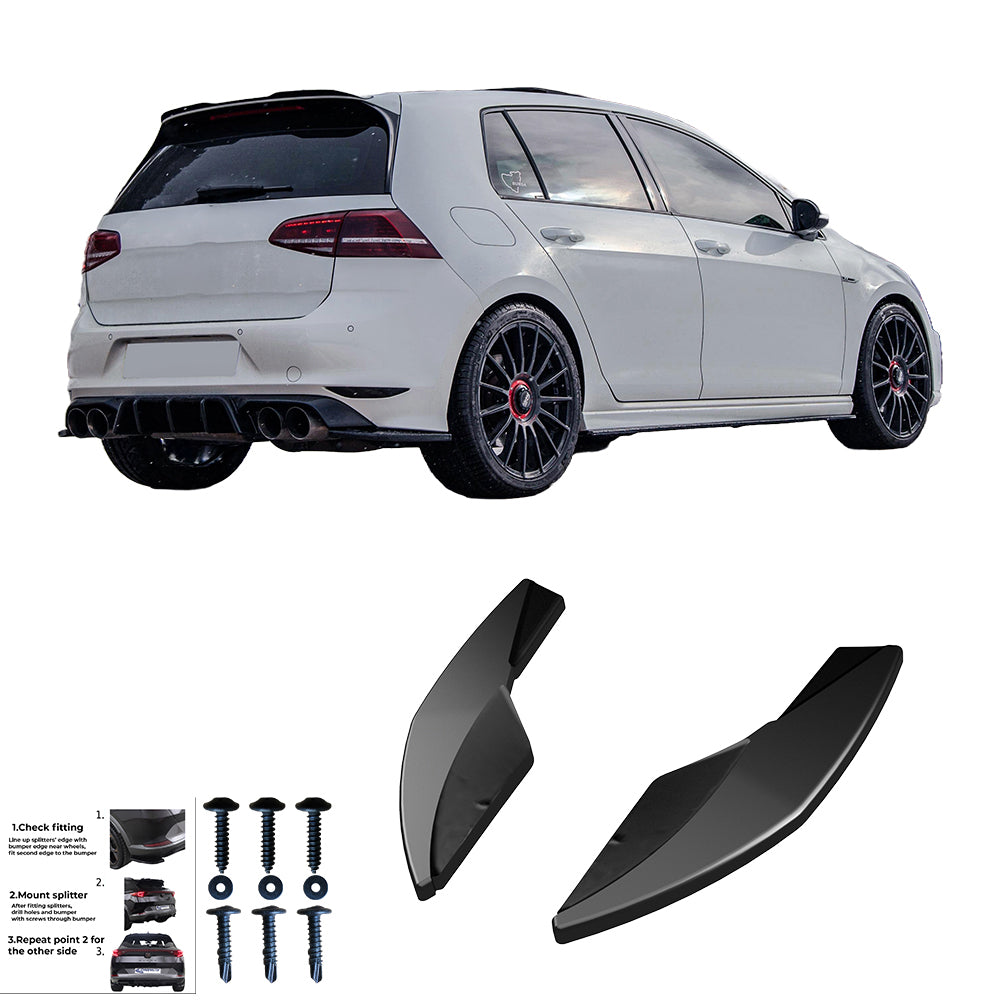VW VOLKSWAGEN Golf MK 7 R 2013-2016 ile uyumlu Arka Bıçak v2